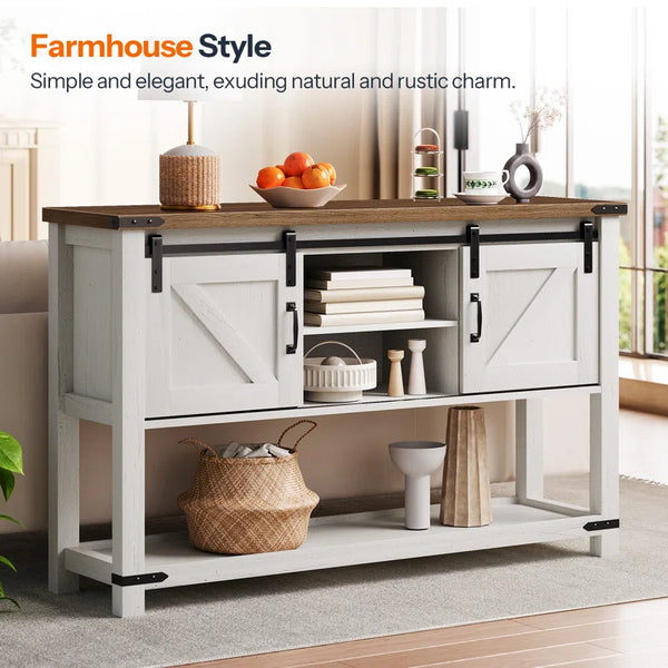 Ordonez 31.9'' H Rectangular Console Table with Shelf  Wooden Bazar