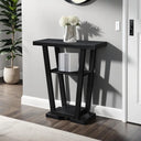Console Table with Shelves  Wooden Bazar