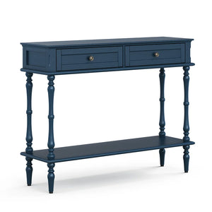 Mid-Century Modern Console Table with 2 Drawers  Wooden Bazar