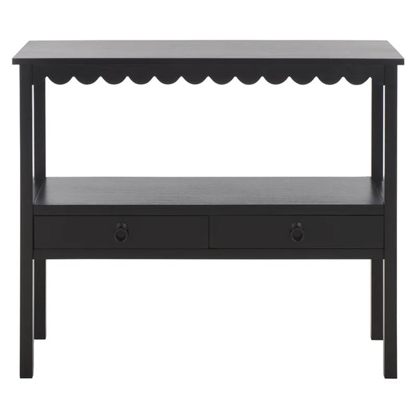 Sacaton Haven Lower 2-Drawer Console Table  Wooden Bazar