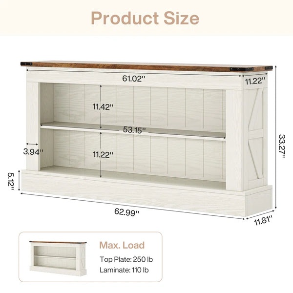 Modern TV Stand for TVs Up to 75", Entertainment Center with Storage Console  Wooden Bazar