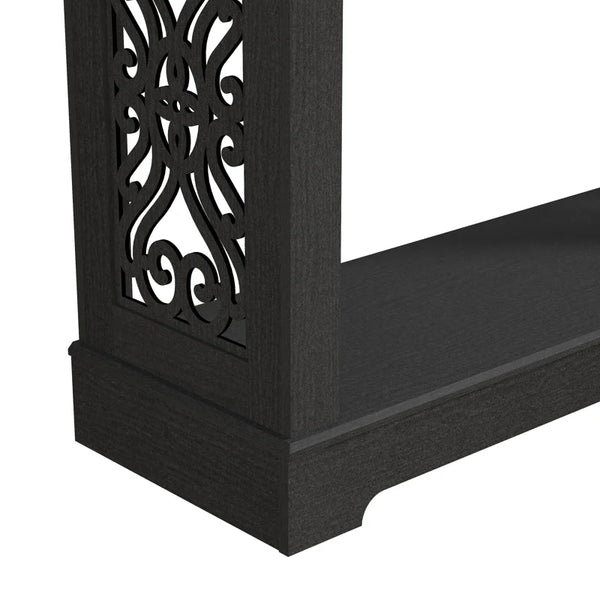 Wood Console Table with Open Shelf  Wooden Bazar