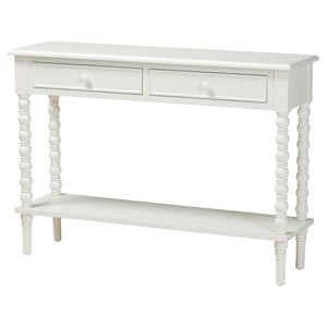 Laura Baxton Studio Malinda Classic Black Wood 2-Drawer Console Table  Wooden Bazar