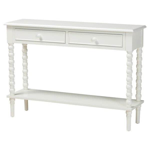 Laura Baxton Studio Malinda Classic Black Wood 2-Drawer Console Table  Wooden Bazar