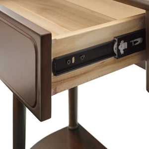 Traditional Small Solid Wood Top Console Table with Drawer & Shelf – Turned Legs  Wooden Bazar