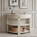 Console Table with Drawer & Shelves  Wooden Bazar