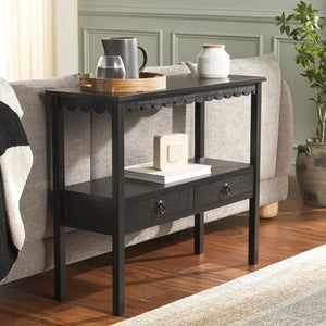 Sacaton Haven Lower 2-Drawer Console Table  Wooden Bazar