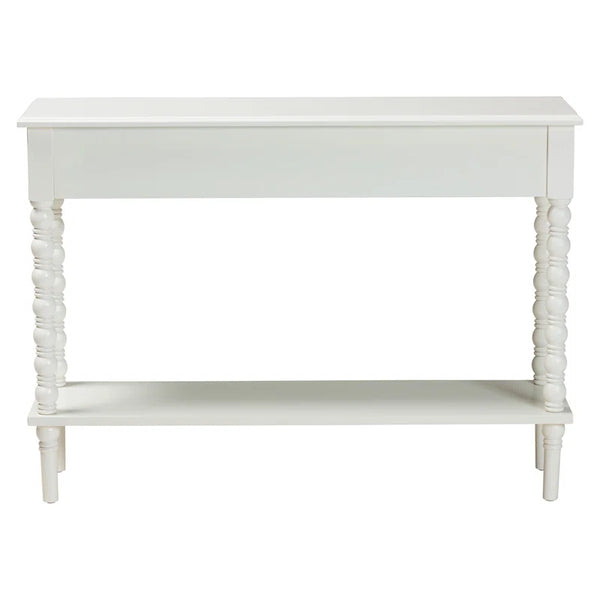 Laura Baxton Studio Malinda Classic Black Wood 2-Drawer Console Table  Wooden Bazar