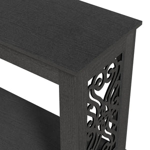 Wood Console Table with Open Shelf  Wooden Bazar