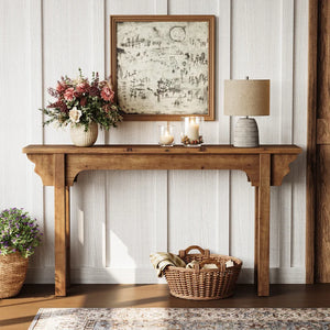 Mid-Century Modern Solid Wood Console Table  Wooden Bazar