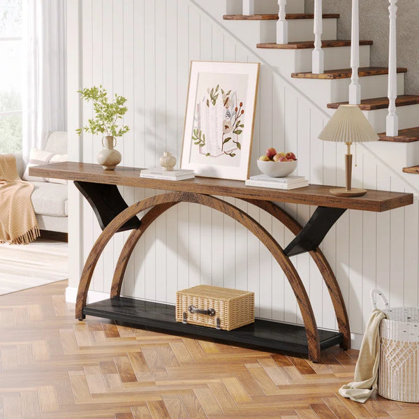 Danu Wood Console Table for Entryway & Living Room  Wooden Bazar