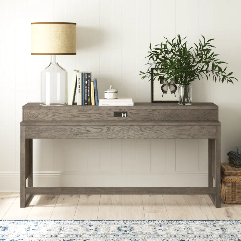 Console Bar Table with Built-In  Wooden Bazar