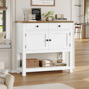 Latiasha 35.4" Console Table with Drawers and Cabinet  Wooden Bazar