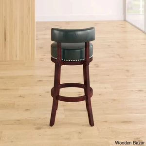 Delevany Swivel Upholstered Counter And Bar Stool With Solid Wood Frame (Set Of 2)