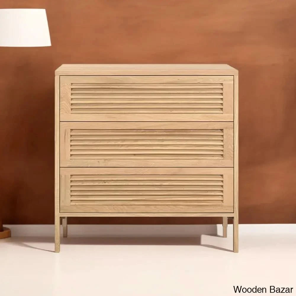 Denzel 3 Chest Of Drawers In With Crafted Comfort - Wooden Bazar