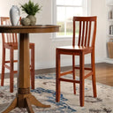 Diamondbacky Swivel Solid Wood Counter And Bar Stool (Set Of 2) Classic Cherry / Bar (30’’ Seat