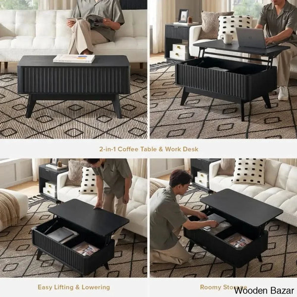 Dorcus Modern Coffee Table And Center Table - Wooden Bazar