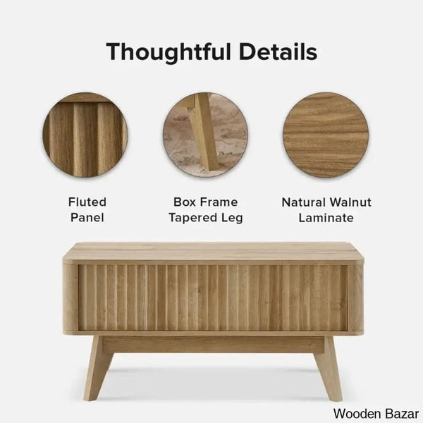 Dorcus Modern Coffee Table And Center Table - Wooden Bazar