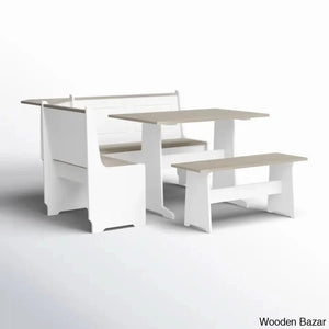 Dragon 5 Seater Corner Pine Breakfast Nook With Hidden Storage