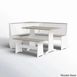 Dragon 5 Seater Corner Pine Breakfast Nook With Hidden Storage