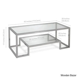 Dren Glass Top Coffee And Center Table