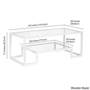 Dren Glass Top Coffee And Center Table