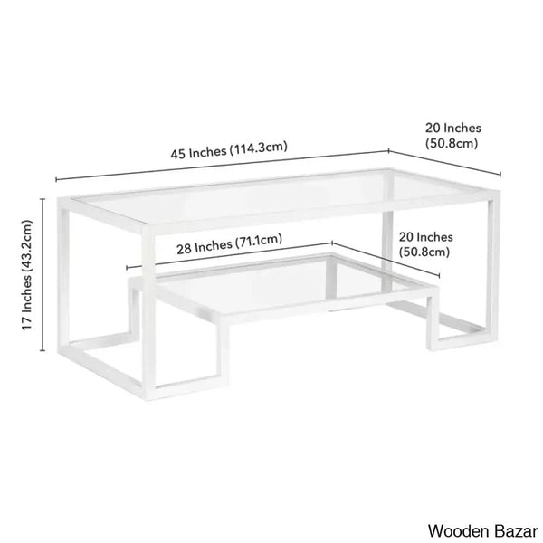 Dren Glass Top Coffee And Center Table