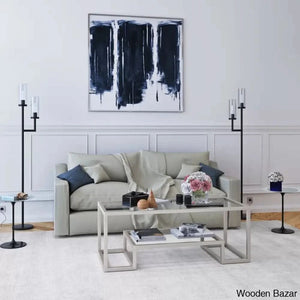 Dren Glass Top Coffee And Center Table