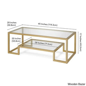 Dren Glass Top Coffee And Center Table