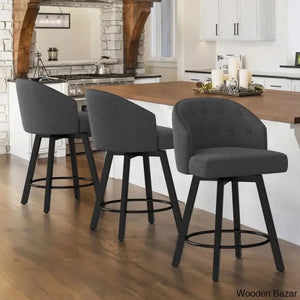 Drisha Swivel 25.98’’ Counter And Bar Stool (Set Of 3)