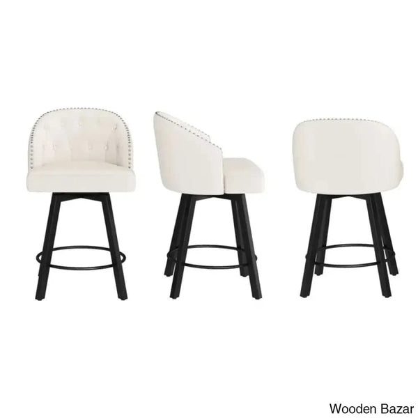 Drisha Swivel 25.98’’ Counter And Bar Stool (Set Of 3)