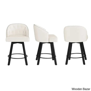 Drishf Swivel 25.98’’ Counter And Bar Stool (Set Of 3)