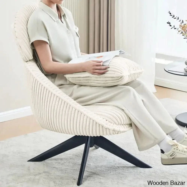Drony Best Swivel Accent Chair With Pillow Comfy Lounge