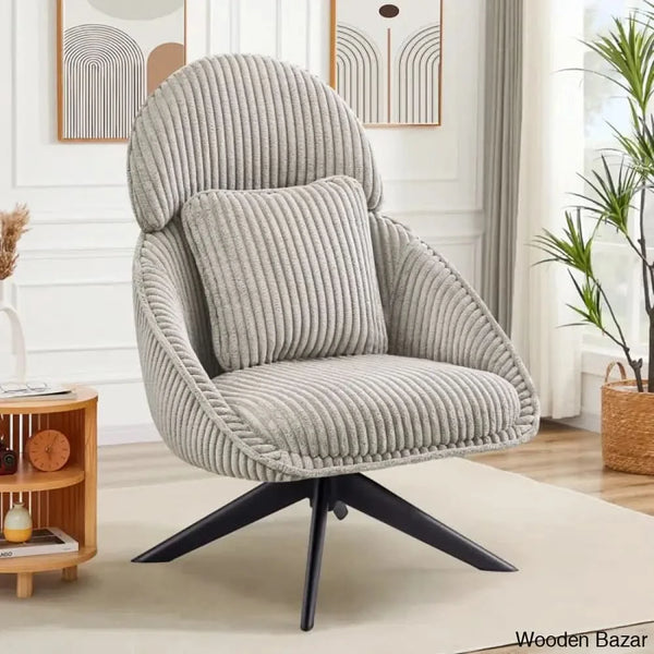 Drony Best Swivel Accent Chair With Pillow Comfy Lounge
