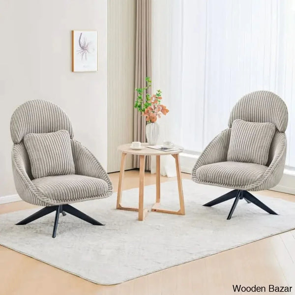 Drony Best Swivel Accent Chair With Pillow Comfy Lounge