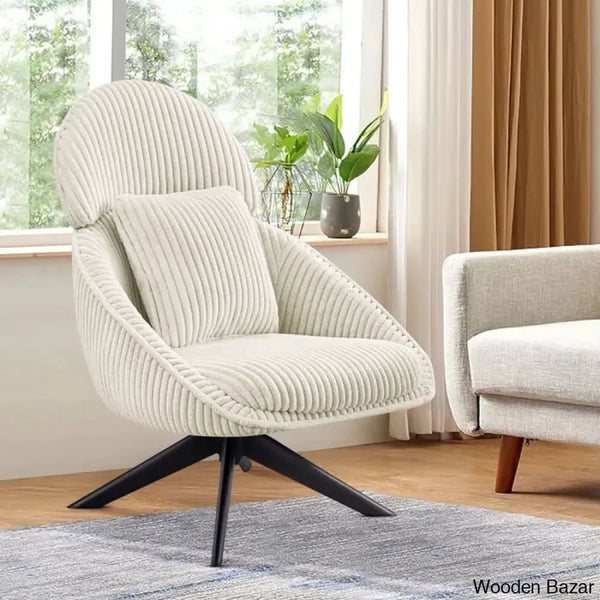 Drony Best Swivel Accent Chair With Pillow Comfy Lounge