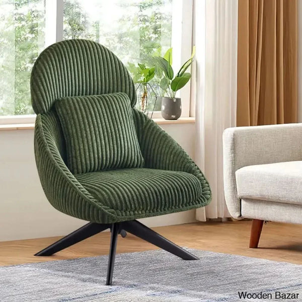 Drony Best Swivel Accent Chair With Pillow Comfy Lounge