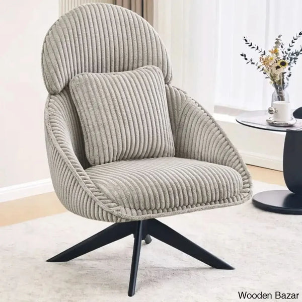 Drony Best Swivel Accent Chair With Pillow Comfy Lounge