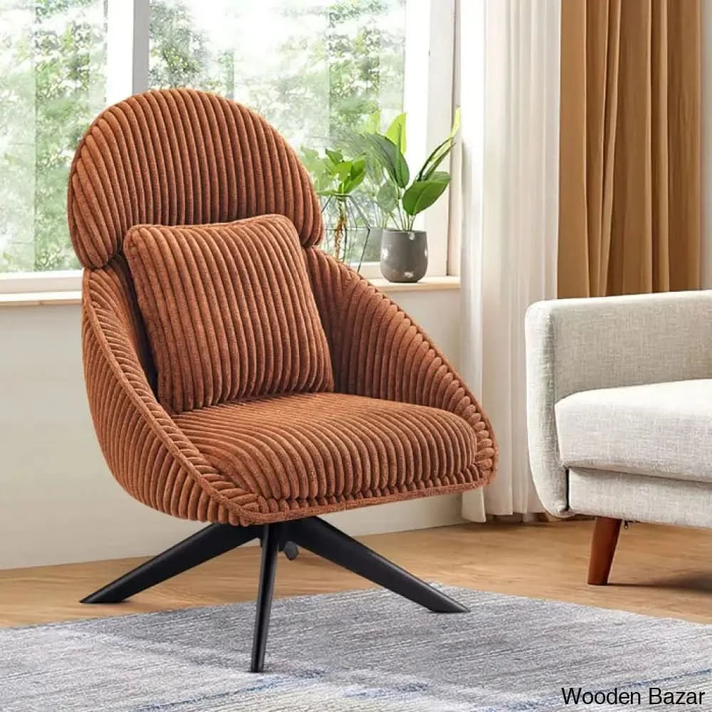 Drony Best Swivel Accent Chair With Pillow Comfy Lounge