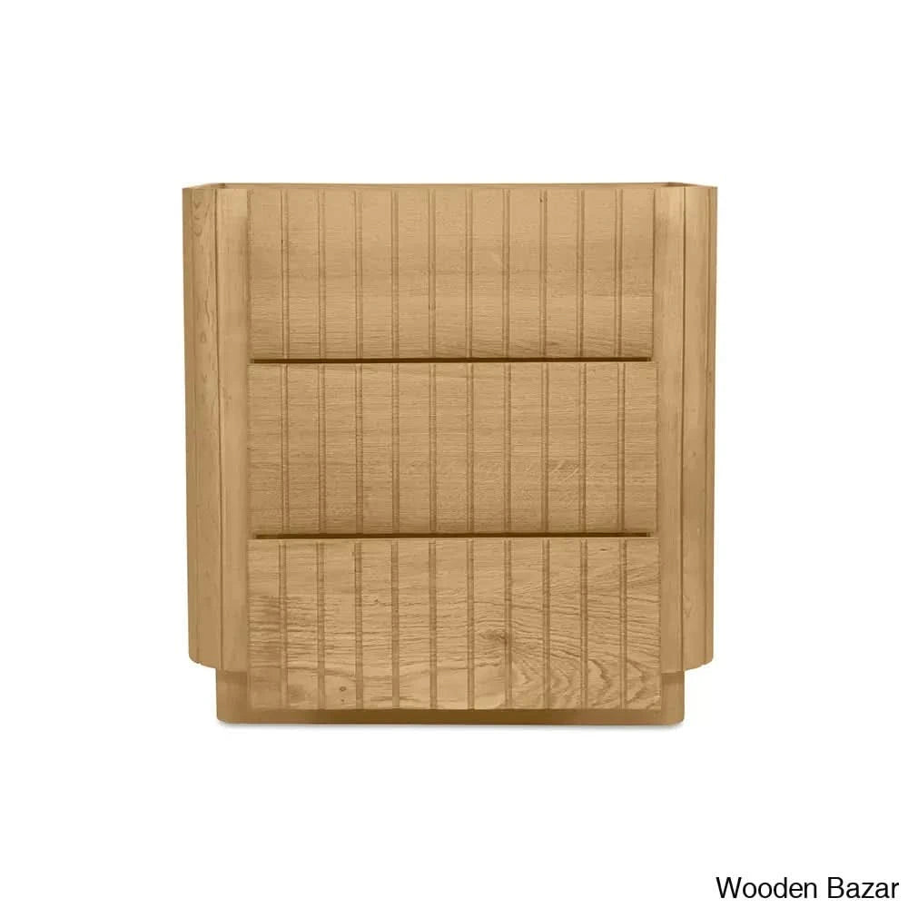 Dunley Beautifully Crafted 3-Drawer Chest Modern Storage Solution With Timeless Design Natural