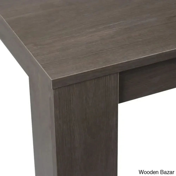 Dunstan Stylish 4 Seater Dining Table Set - Wooden Bazar