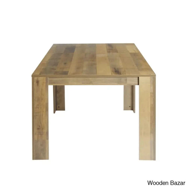 Dunstan Stylish 4 Seater Dining Table Set - Wooden Bazar