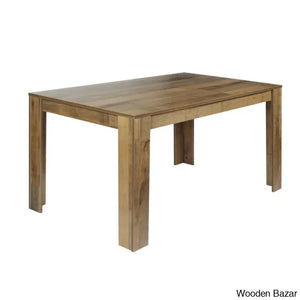 Dunstan Stylish 4 Seater Dining Table Set - Wooden Bazar