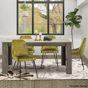 Dunstan Stylish 4 Seater Dining Table Set - Wooden Bazar Gray Oak