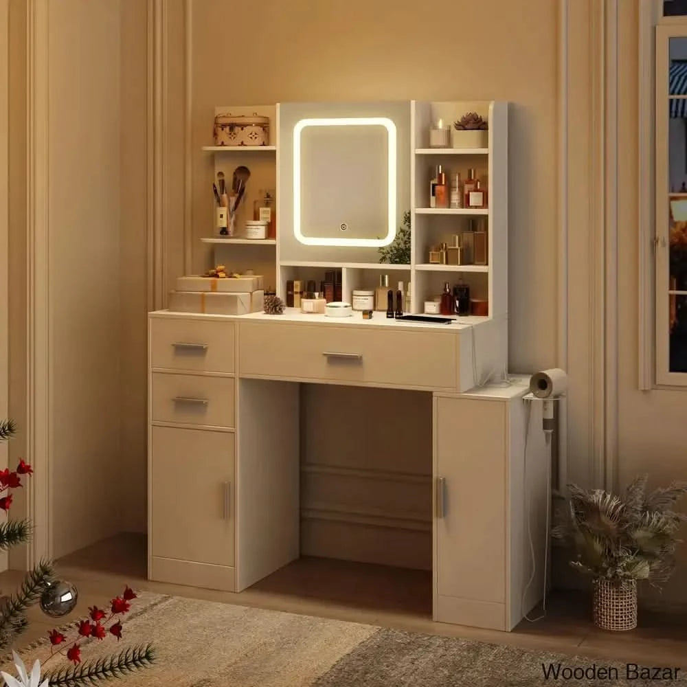 Eisenburg Vanity Dressing Table With Mirror And Lights