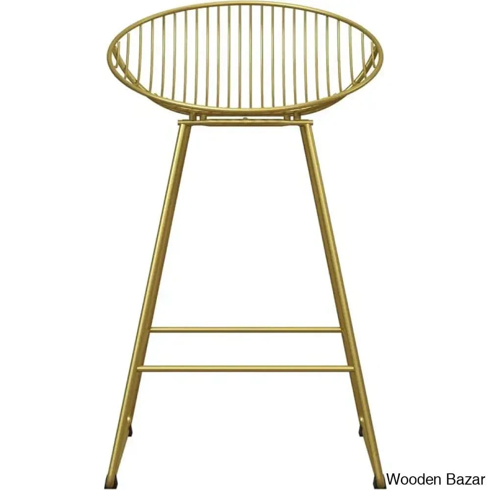 Ellisa Swivel 25’’ Counter And Bar Stool Brushed Brass Gold