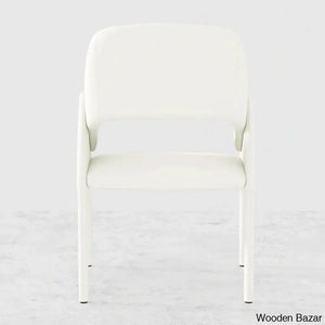 Emory Modern White Faux Leather Dining Chairs With Open Back – Set Of 2 For Stylish Rooms