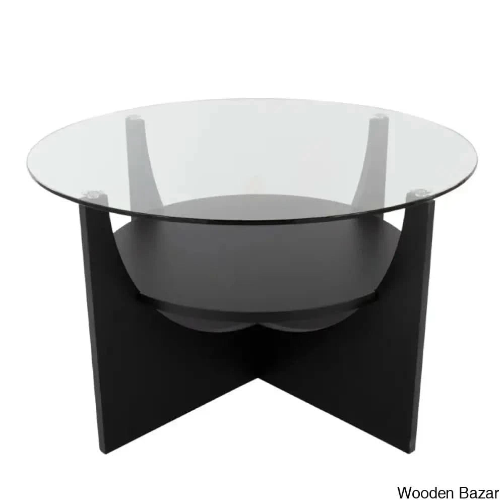 Ensca Glass Top Coffee And Center Table Black