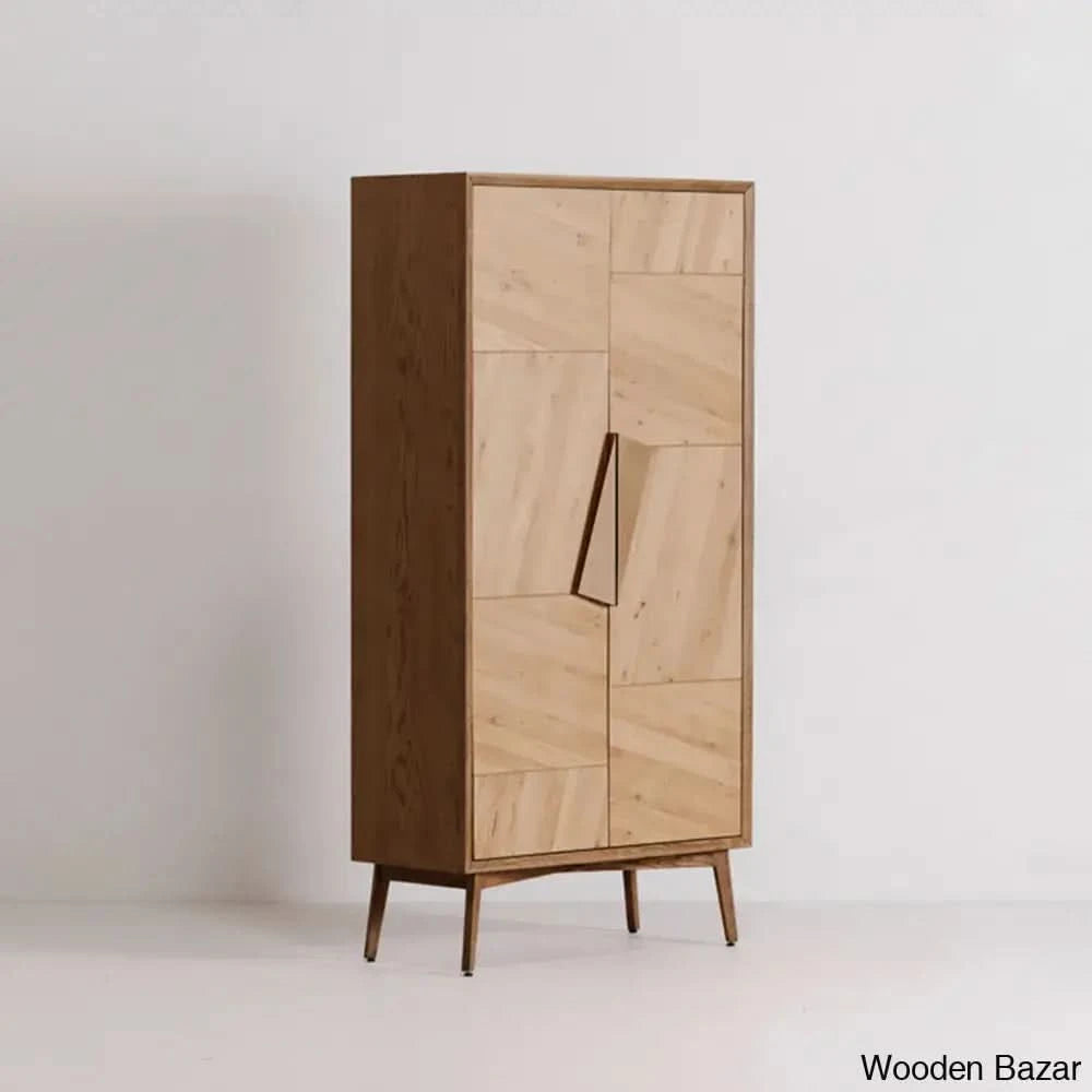 Ethelred Crafted Comfort Charlton Tall Cabinet Wardrobe - Wooden Bazar