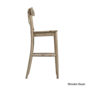 Eugleyc Swivel Solid Wood Bar & Counter Stool